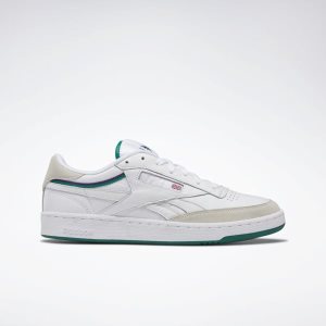 Adidasy Męskie Reebok Club C Revenge Plus Białe/Fioletowe PL 42QPIKD